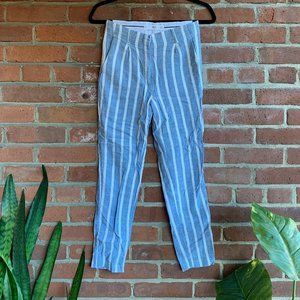 MNG Striped‎ High Waisted Cropped Pants
